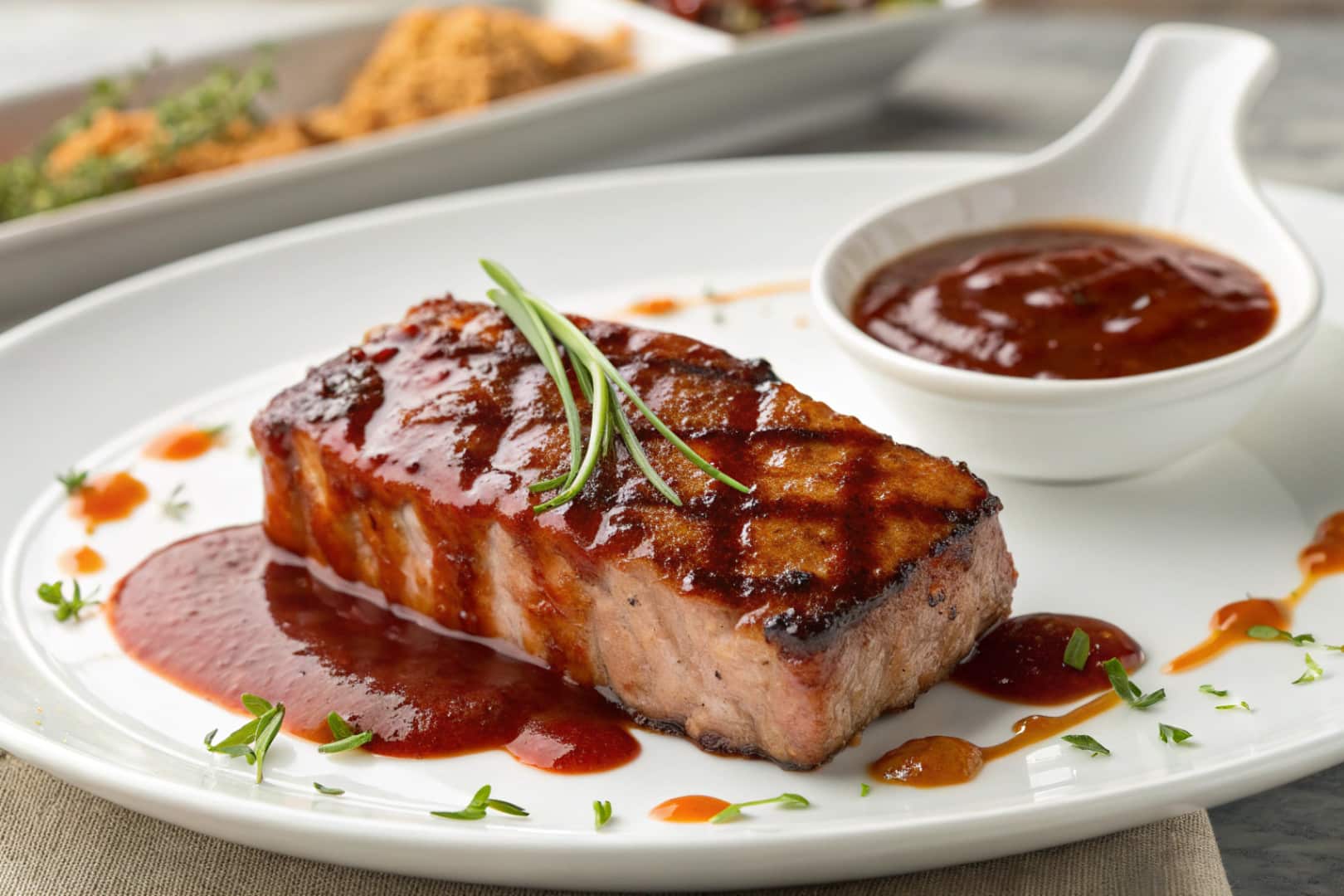 Gluten-Free BBQ Sauce featured dish plated