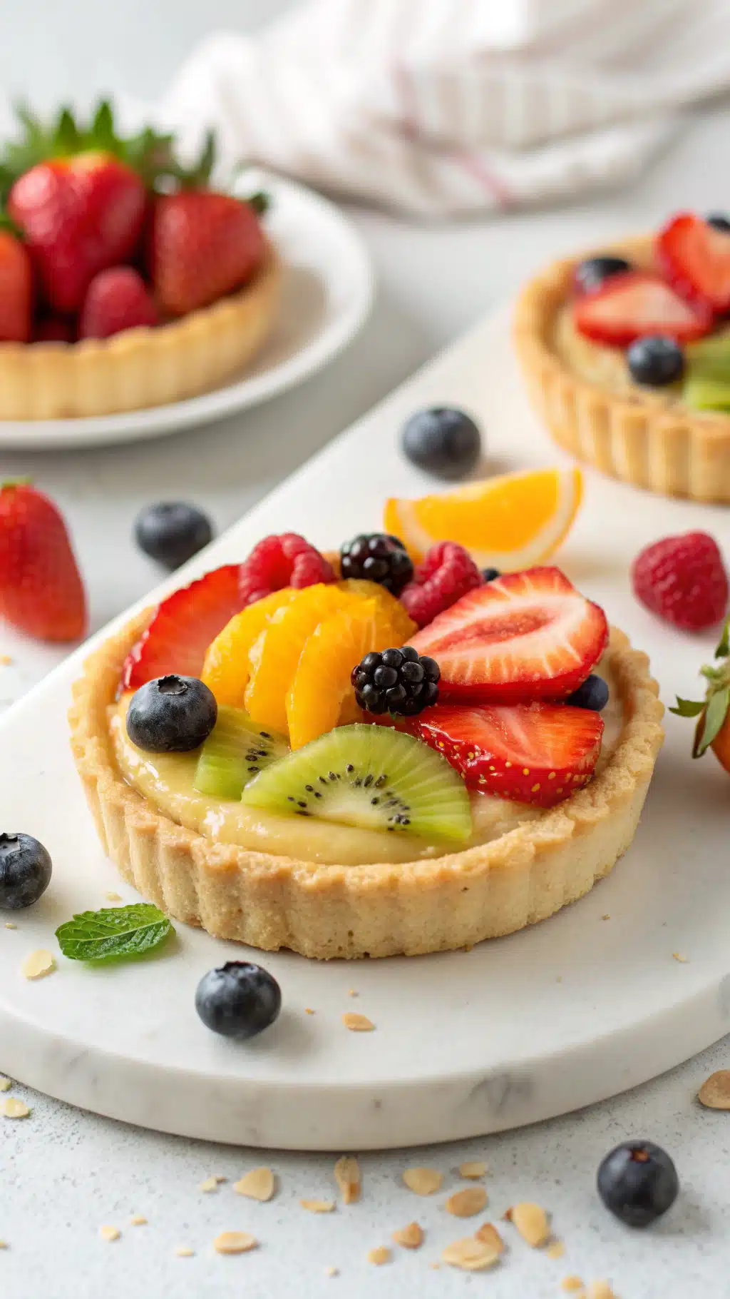 Gluten-Free Fruit Tart ingredients preparation