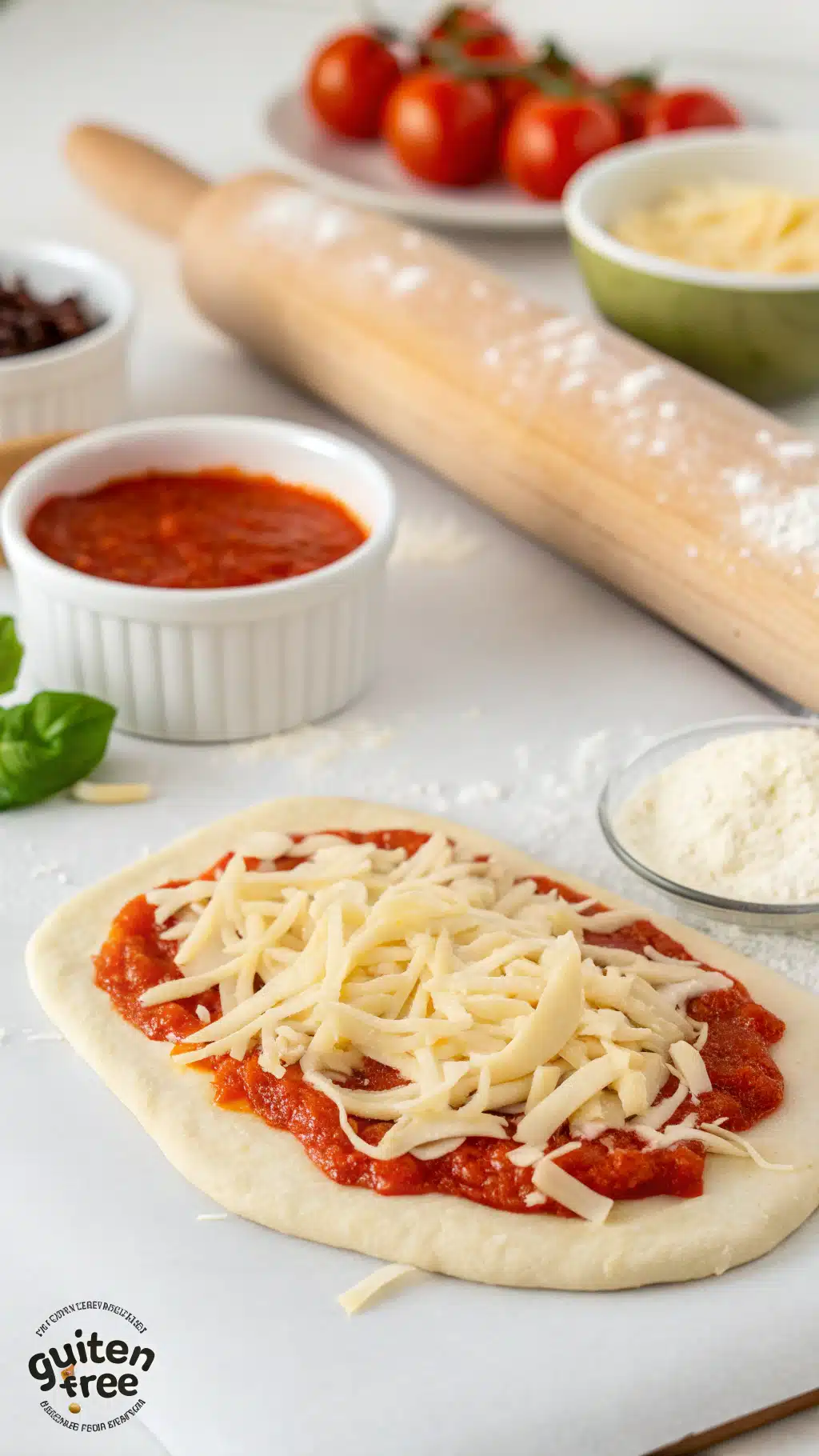 Gluten-Free Pizza Rolls ingredients preparation