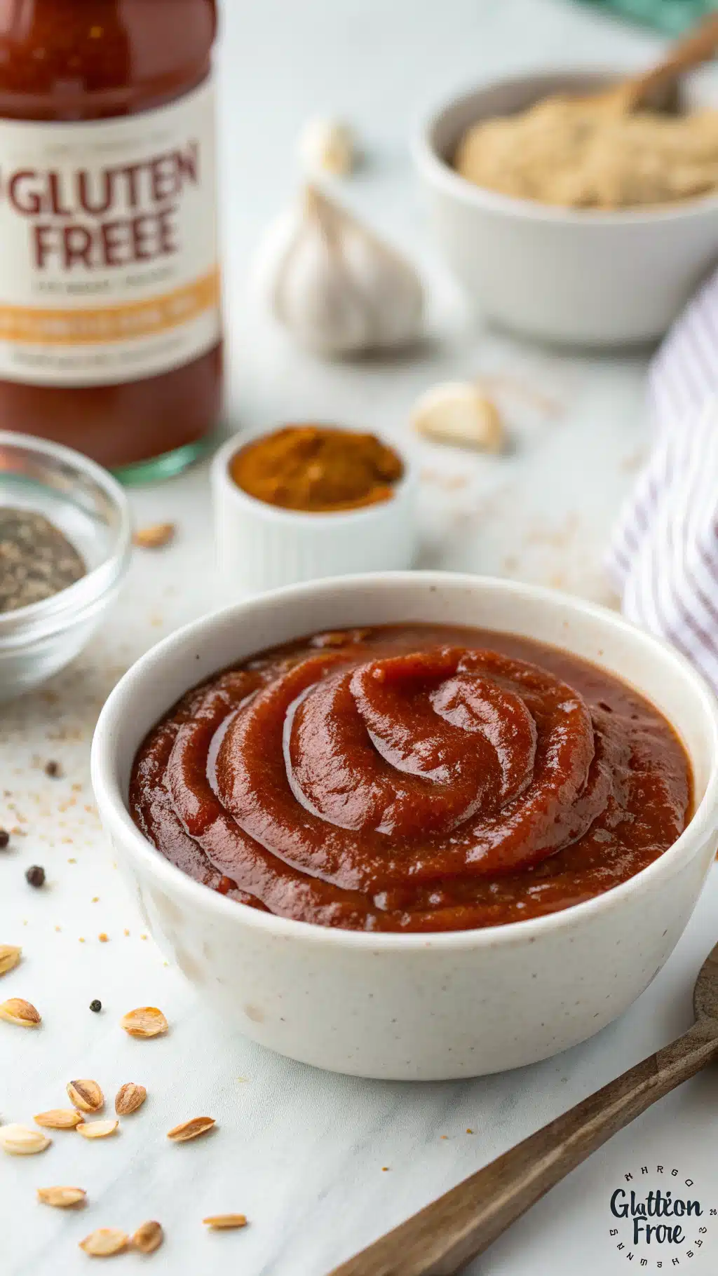 Gluten-Free BBQ Sauce ingredients preparation