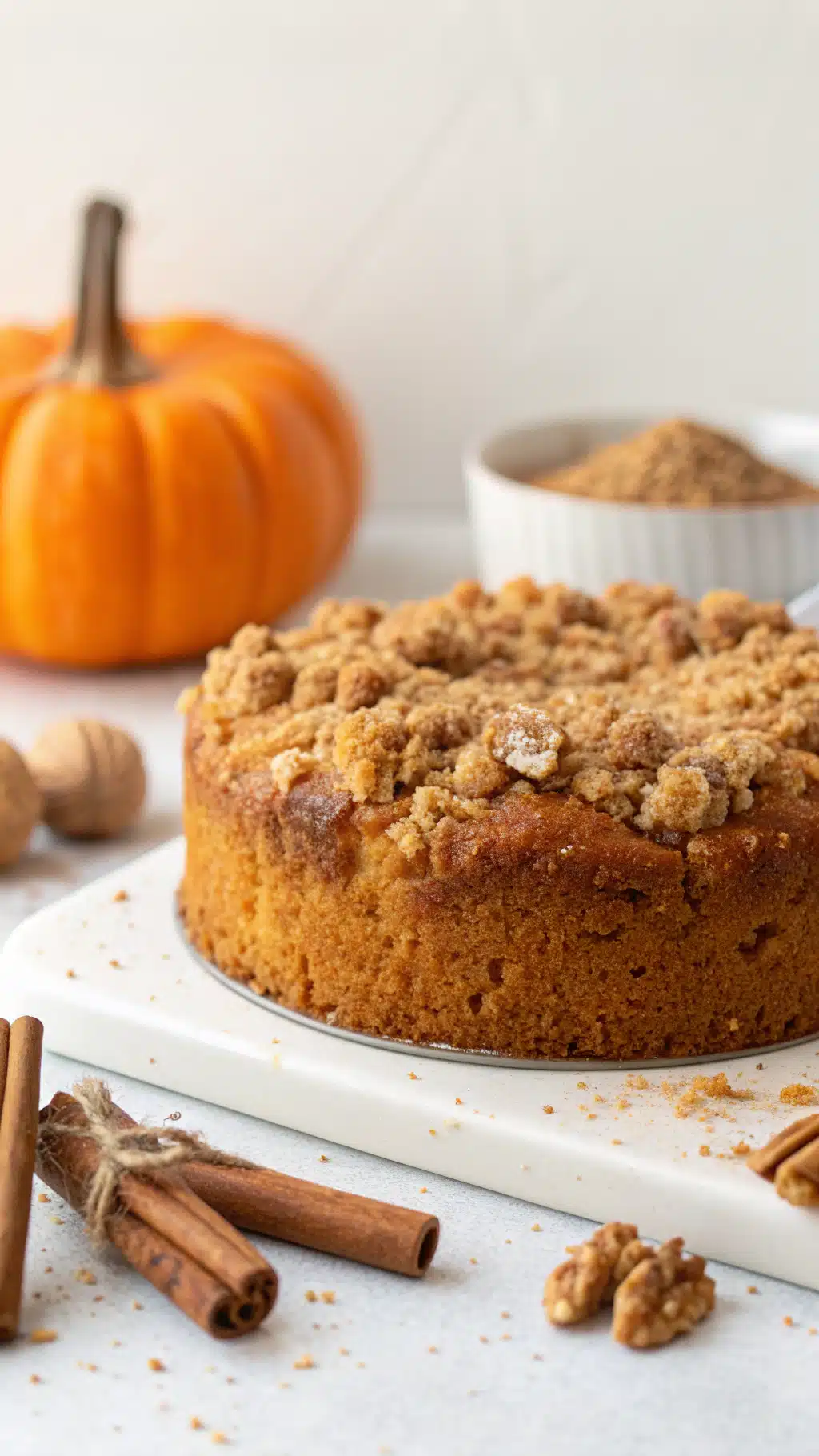 Pumpkin Coffee Cake with Streusel ingredients preparation